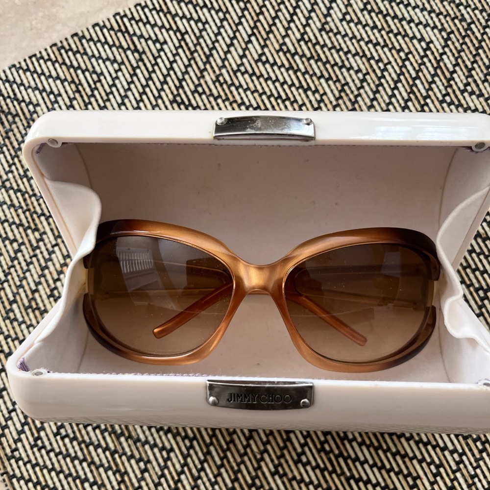 Jimmy Choo Mary Sunglasses&Case. NLVS8 Powder Brown
